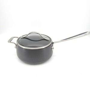 All-Clad Hard Anodized Nonstick 3.5 Qt Saucepan with Lid Induction Gray 3.3L